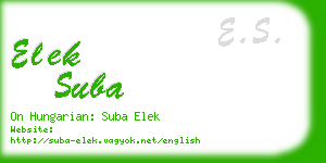 elek suba business card